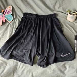 Nike dri fit boys basketball shorts black active small s pockets elastic gray